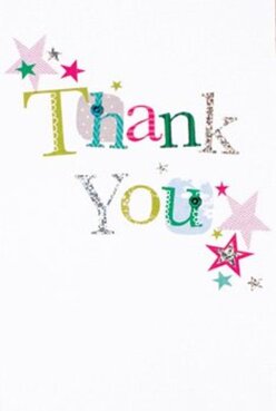 This thank you card radiates the cheerful energy that Kenton residents so often share-welcoming, vibrant, and unmistakably heartfelt. The bold 'Thank You' across the front is a playful tapestry of colours: lively greens, deep pinks, cool blues, and gentle silver hues gleaming softly in the light. Each letter has its own quirky personality, from dotted patterns to gentle stitched curves, much like the eclectic blooms found in Kenton's community flower beds. Scattered stars in shades of magenta, turquoise, and yellow drift around the message, giving an impression of confetti captured mid-air after a happy celebration on Belmont Circle. There is a delightful tactile quality to the design; the card's surface hints at light embossing and a sprinkle of discreet glitter that catches your eye as you turn it in your hands. The pure white background provides restful space, elevating every colourful accent. Imagine this card arriving with a fragrant bouquet, offering gratitude as warm and sincere as a smile offered at Kenton's local shops. It's a perfect final touch for a thank you that feels both personal and memorable.